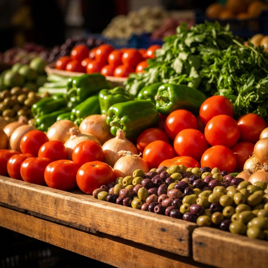 Productos frescos mediterráneos